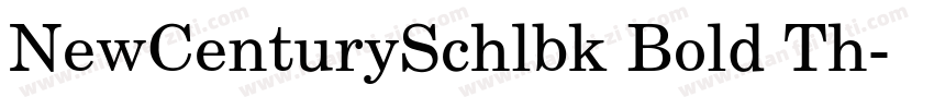 NewCenturySchlbk Bold Th字体转换